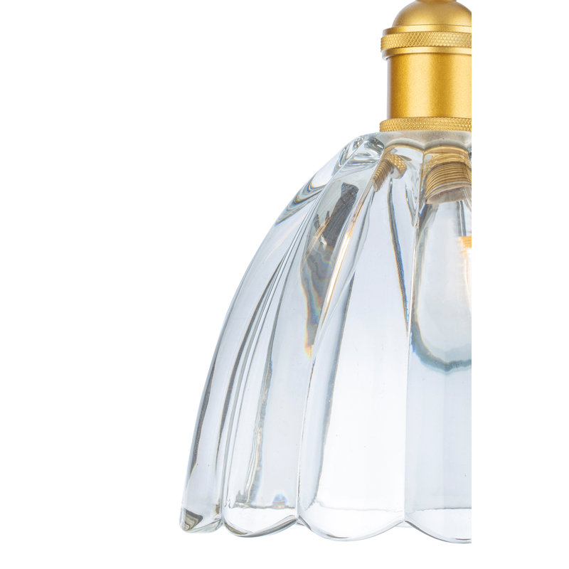 1 - Light Gold/Clear Dome Pendant
