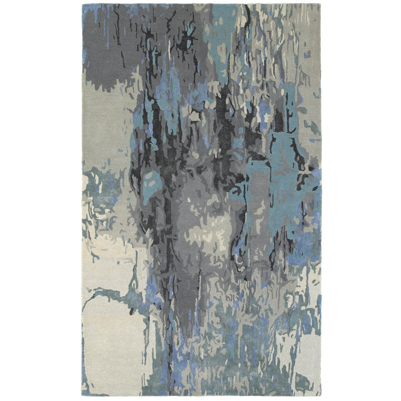 Performance Hand Tufted Abstract Indoor Rug, Rectangle 4'11" x 8'