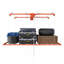 Support de rangement orange pour garage 3 x 6 pi pour plafonds hauts de 10 à 12 pi, fabrication entièrement en acier de 370 lb avec verrou de sécurité (installation requise, organisateur de garage robuste)