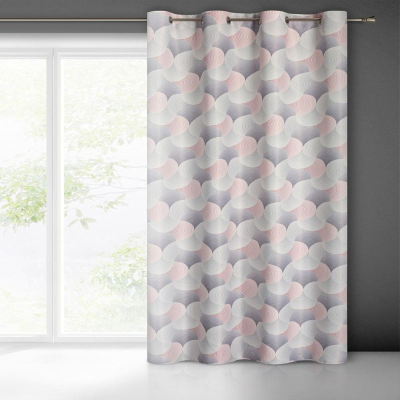 Aaronjoshua Room Darkening Curtain Single Panel, Light Pink