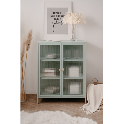 Aumya Steel Rectangle Storage Unit Accent Chest