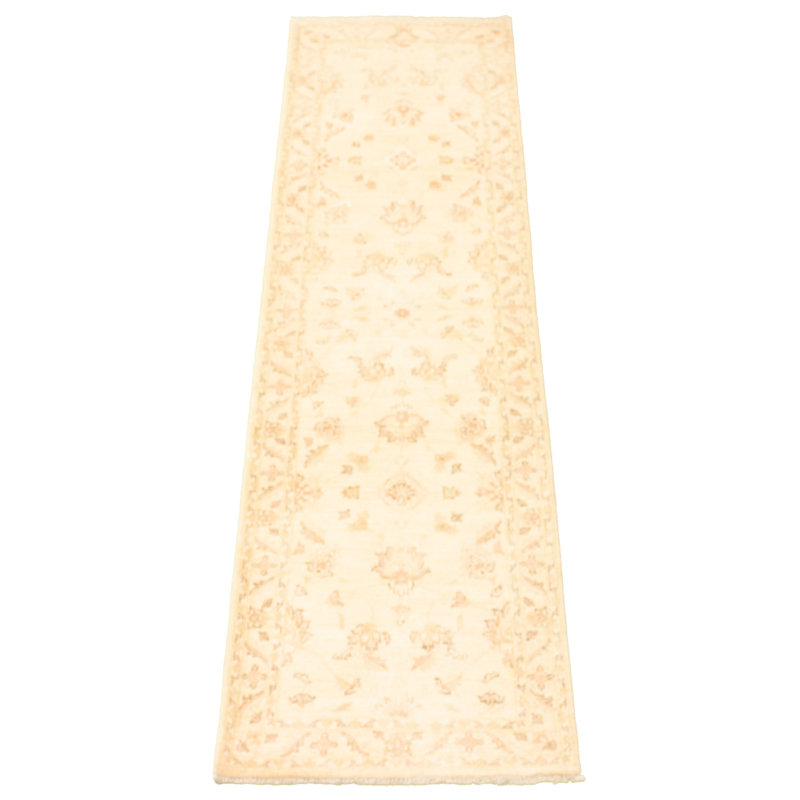 Tapis de couloir unique en laine noué à la main nouvel âge 2 pi 7 po x 9 pi 4 po Hagit