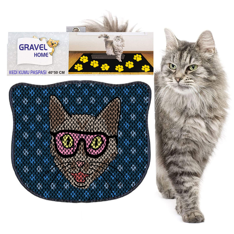 Durable Cat Litter Mat, 15.7 x 19.7 inches | 50% PVC / 50% Polyester, Machine Washable & Vacuum Friendly | Perfect for Easy Cleanup, Non-Slip Design to Keep Your Home Clean & Fresh, Ideal for Pet Owners