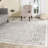 Bethlyn Geometric Ivory/Silver Area Rug-191090257