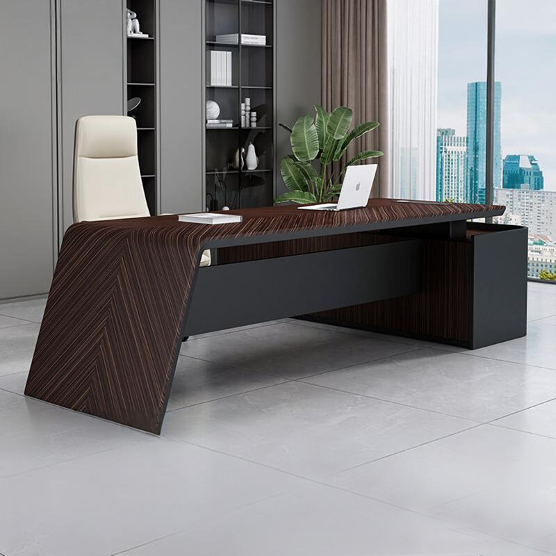 94.49"Premium Solid-Wood Multi-Layer Board Office Desk, 29.53" H x 94.49" W x 70.87" D