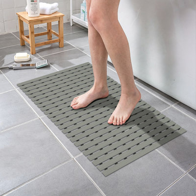 Tapis de bain antidérapant en PVC de 90 x 61 cm (35,4 x 24 po)