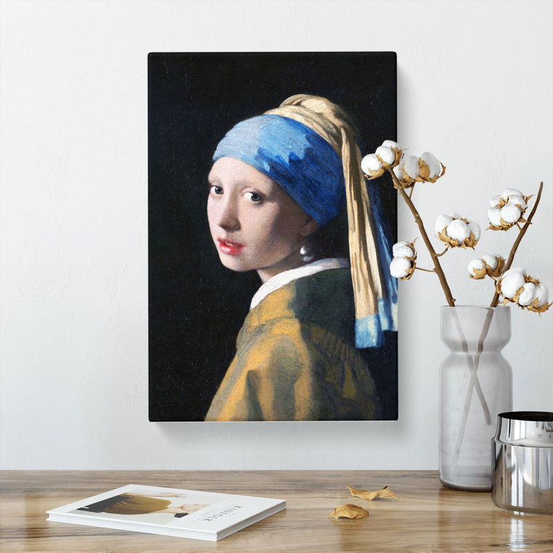 Girl With A Pearl Earring by Johannes Vermeer - Wrapped Canvas Painting, 76cm H x 50cm W x 3cm D