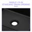 Lavabo de salle de bain vasque rectangulaire en céramique noire 16 po x 12 po