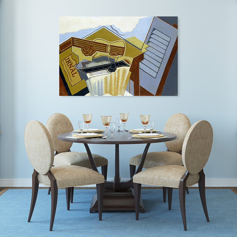 Nature morte avec nuage blanc, estampe d'art mural contemporain abstraite, 32" H x 48" W