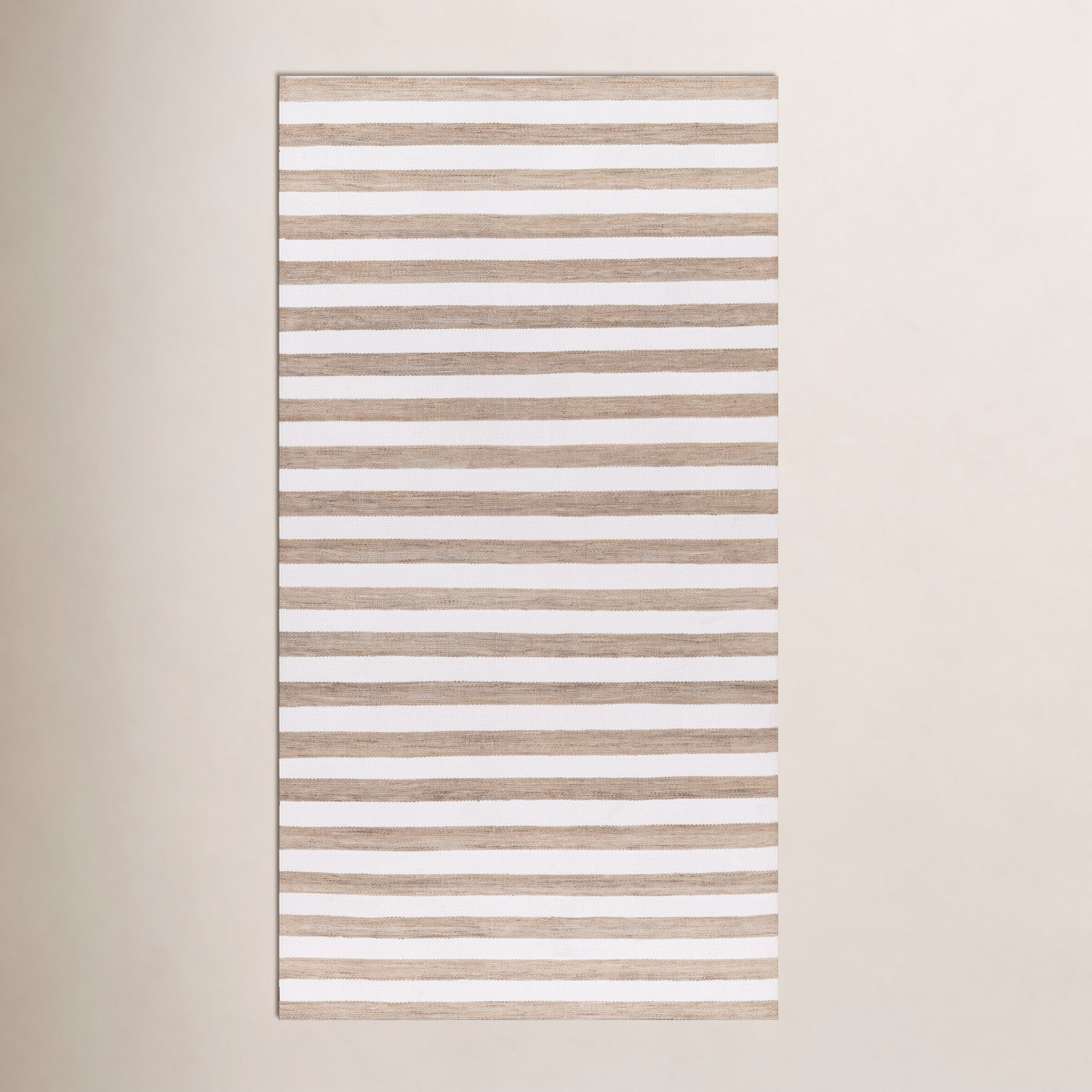 Rockaway Brown Hand-Woven Striped Outdoor Rug, 9' X 12'
