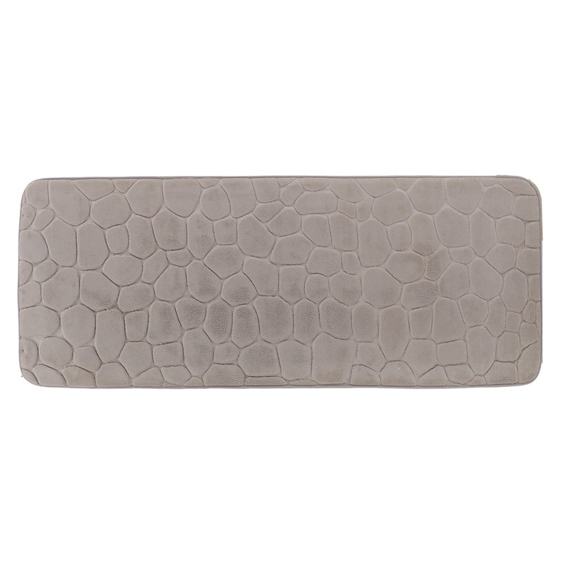 Pebble Runner Mat - Memory Foam - 48"L x 18"W for Kitchen, Bathroom and more, Taupe