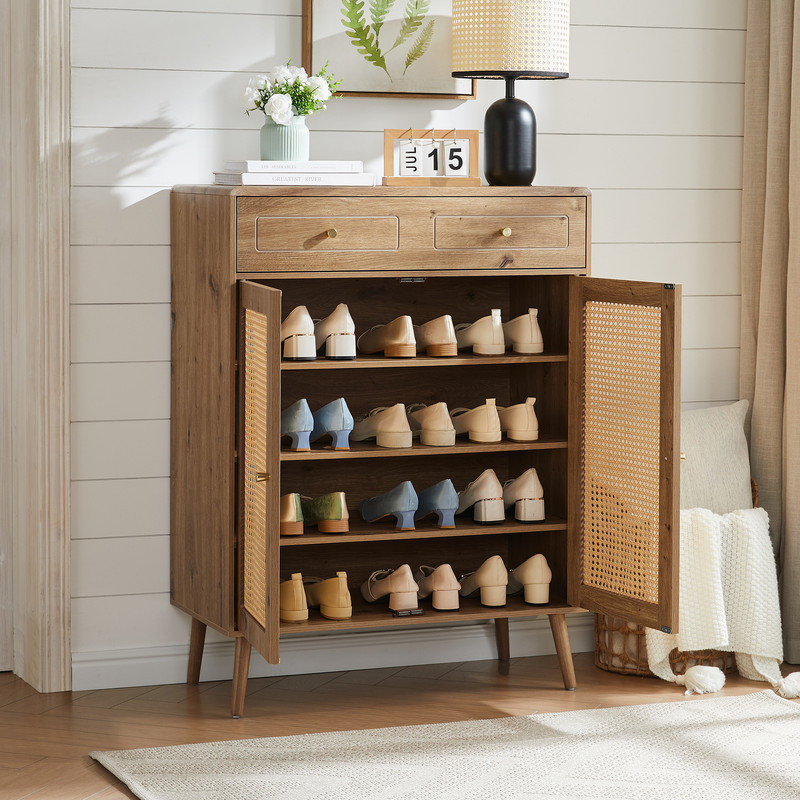 Armoire de rangement pour 20 paires de chaussures, Brun