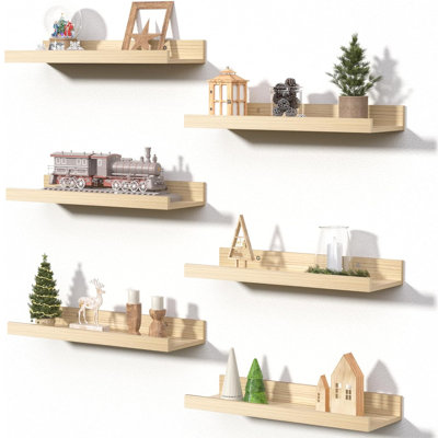 6 tablettes flottantes naturelles