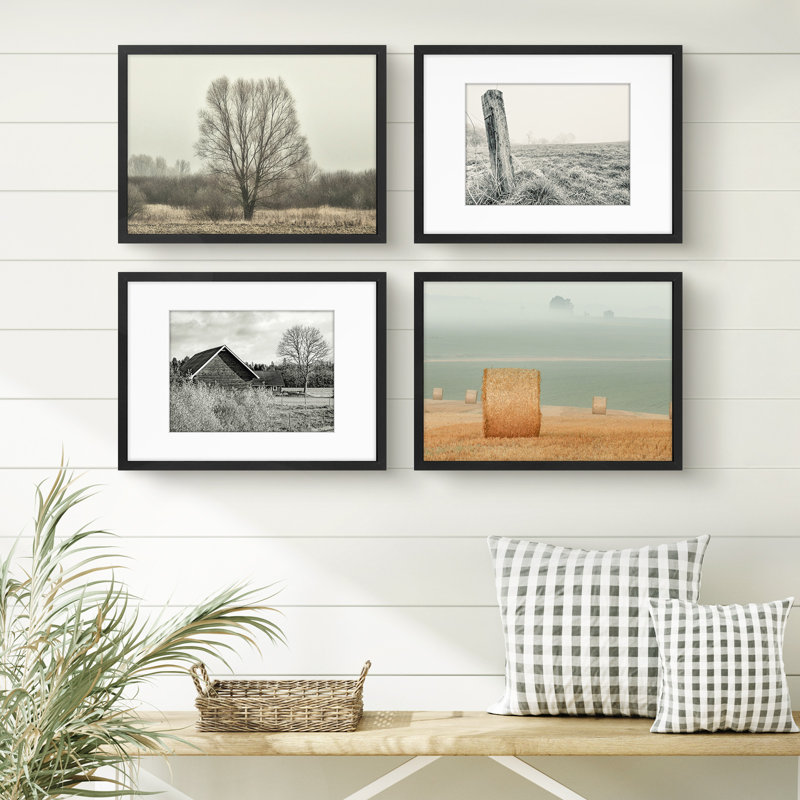 Picture Frame Wall Set with Polished Plexiglass, 12" W x 16" H, Black