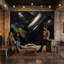 Abstrait papier peint mural amovible noir-234038568-234038571