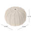Repose-pieds beige en coton tricoté rond, tendance et poids, capacité de poids de 200 lb, ajout décoratif, nettoyage des taches, bourre de perles, profondeur de 19,81 po, largeur, hauteur de 13,34 po, confort, capacité de charge de 200 lb,