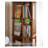 Boxwood 4 Tier Rotating Bookshelf with Stainless Steel Base