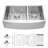 Farmhouse Apron Kitchen Sink Undermount Double Bowl 18 Gauge Stainless Steel Sink-125397386