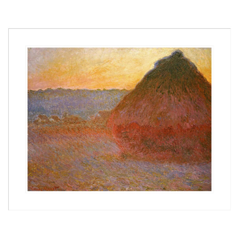 «Haystacks Impressions» par Claude Monet, impression giclée sur cadre, H 23,5 po x l 28,29 po