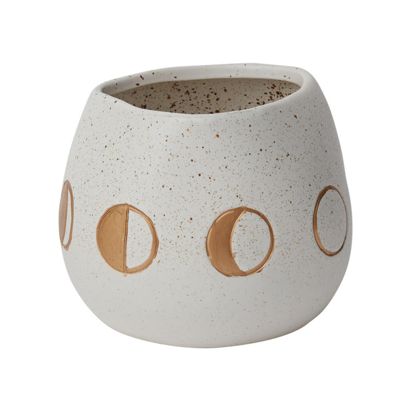 Pot à fleurs en céramique Jaquenetta, H 6,25 po x l 7,75 po x P 7,75 po