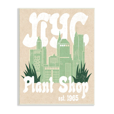 NYC Plant Shop Est. «Retro Green Skyline» par Daphne Polselli