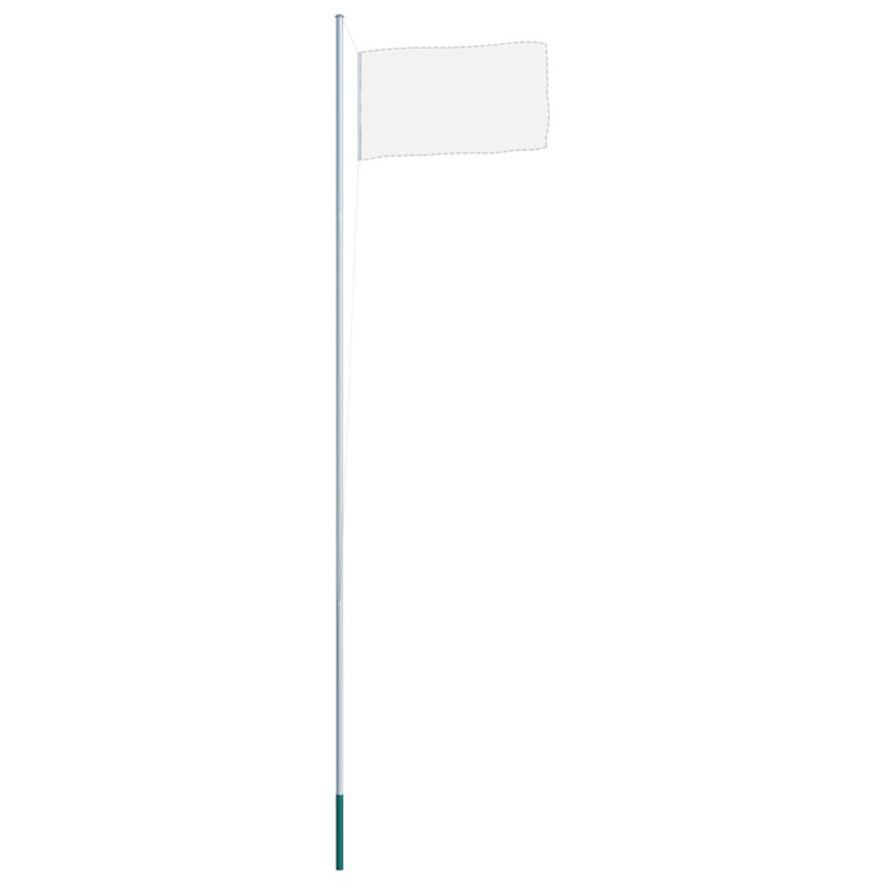 244.1" Aluminum Outdoor Flagpole Kit with Ground Sleeve