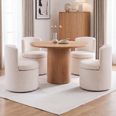 Chaises de salle à manger rembourrées de 4 pièces