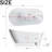 55" x 28.35" Freestanding Soaking Acrylic Bathtub
