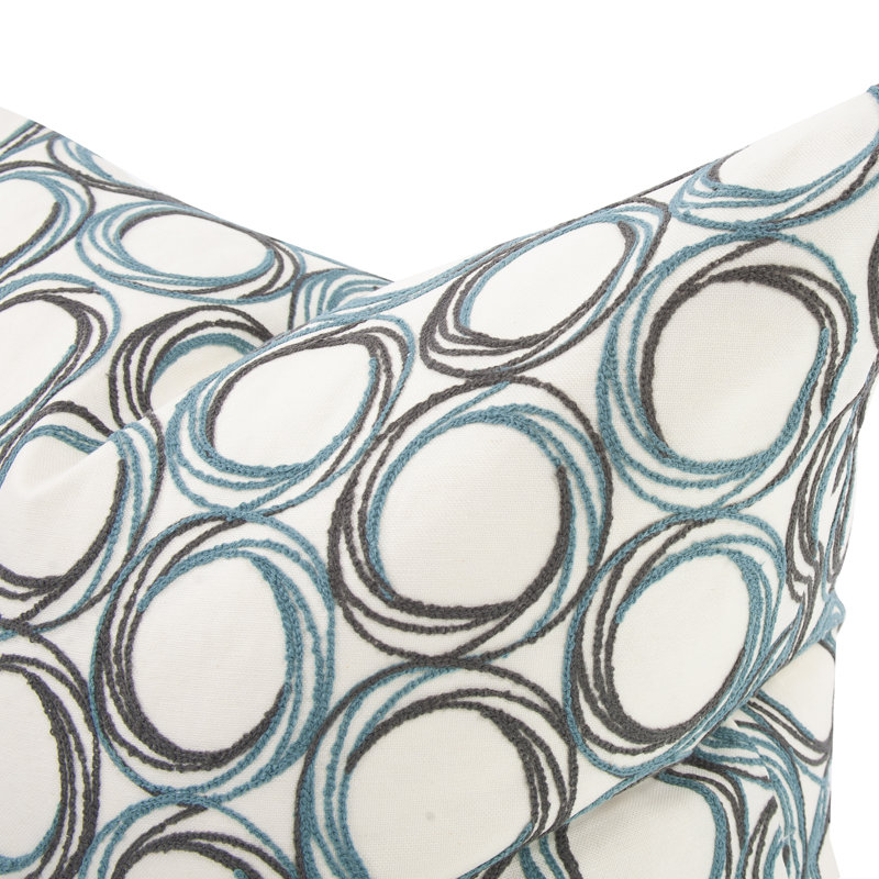 Polka Dots Throw Pillow, 20" H x 20" W, Indigo
