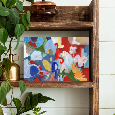 «Vibrant Abstract Flowers», art abstrait et audacieux, fleur de lys