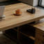 Bureau de direction en L en bois massif noyer clair avec tiroirs-129686351-129686357