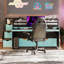 Lit mezzanine avec bureau coulissant, lit gigogne et marches de rangement-131274462-131274466