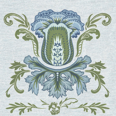 Serene Chintz III by Melissa Wang - Wrapped Canvas Painting
