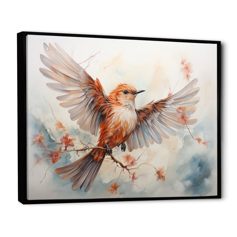 " Feathered Elegance II ", Black Floater Framed, 16" H x 32" W x 1" D