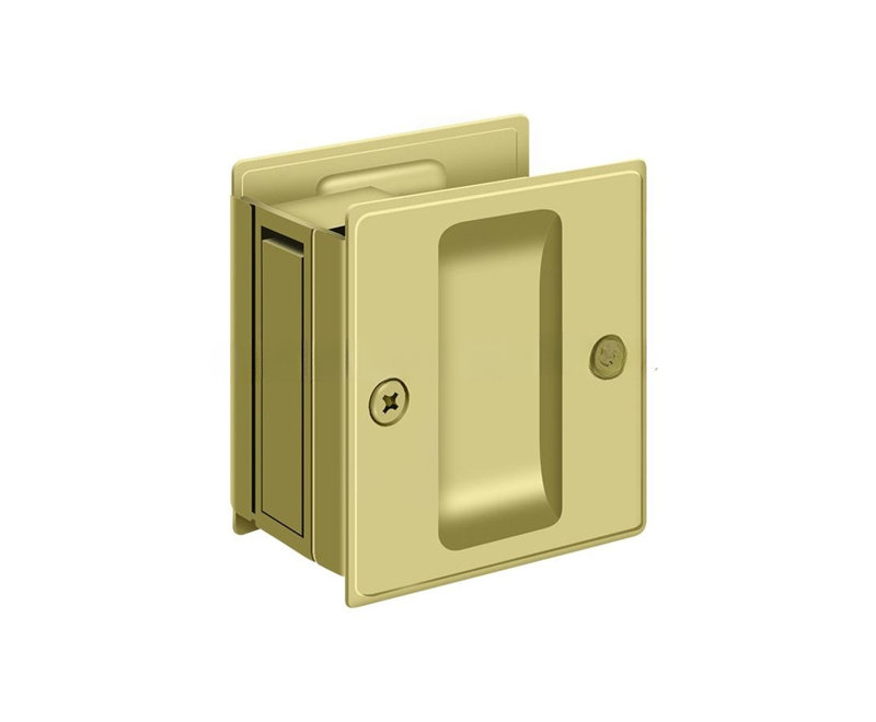 Serrure de poche Deltana SDP25U3, passage 2-1 / 2 "x 2-3 / 4" en laiton poli, Laiton poli