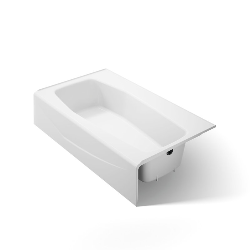 Villager 60" x 34-1/4" alcove bath, right drain, White, Right