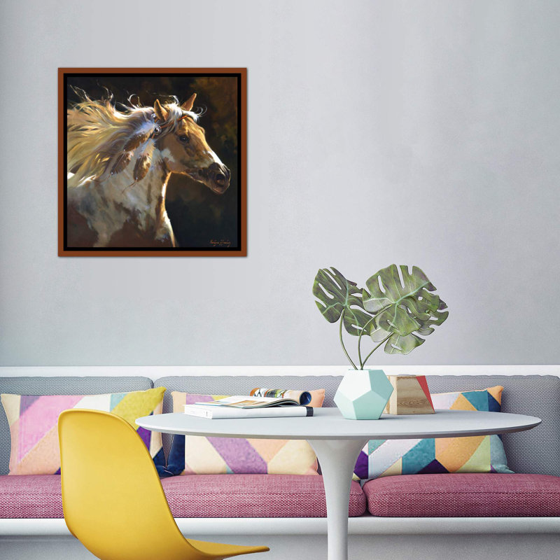 Spirit Spirit, art encadré, H 18 po x l 18 po x 1,5 po, Toile classique avec cadre brun