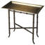 Meiling Antique Brass Tray Top Side Table