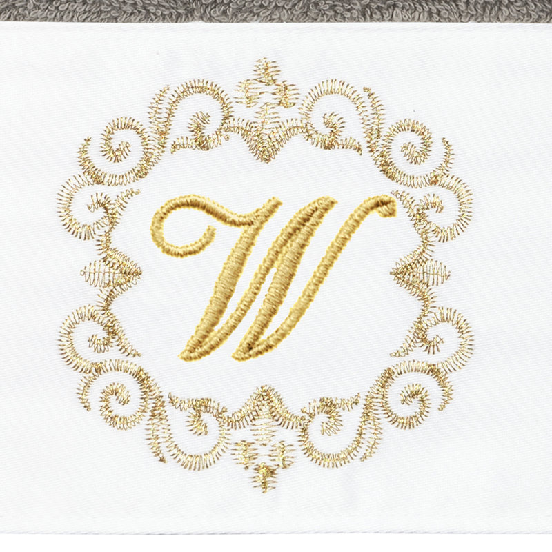 Winston Porter 100% Turkish Cotton MONICA 2PC Embellished Hand Towel Set, W