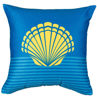  Scallop Shell Cotton Throw Pillow