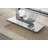 46.85" Coffee Table with White Marble Top, Modern Rectangular Faux Marble Coffee Table with Single U-shaped Stainless Steel Pedestal, Luxury Cocktail Center Table for Living Room Office-358775305