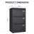 3 Drawer Filing Storage Organizer Cabinet Black Locking Metal File Cabinets Three Drawer Office Filing Cabinet With Lock Drawers For Home Office/Legal/Letter/A4/F4