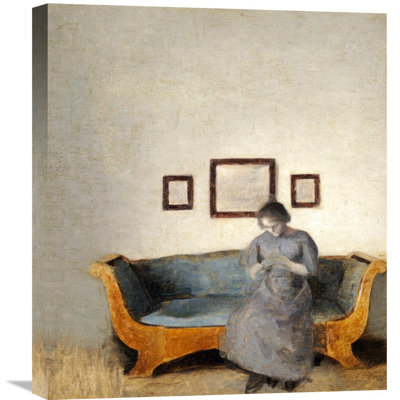 " Ida Hammershoi Sitting On A Sofa " by Vilhelm Hammershoi