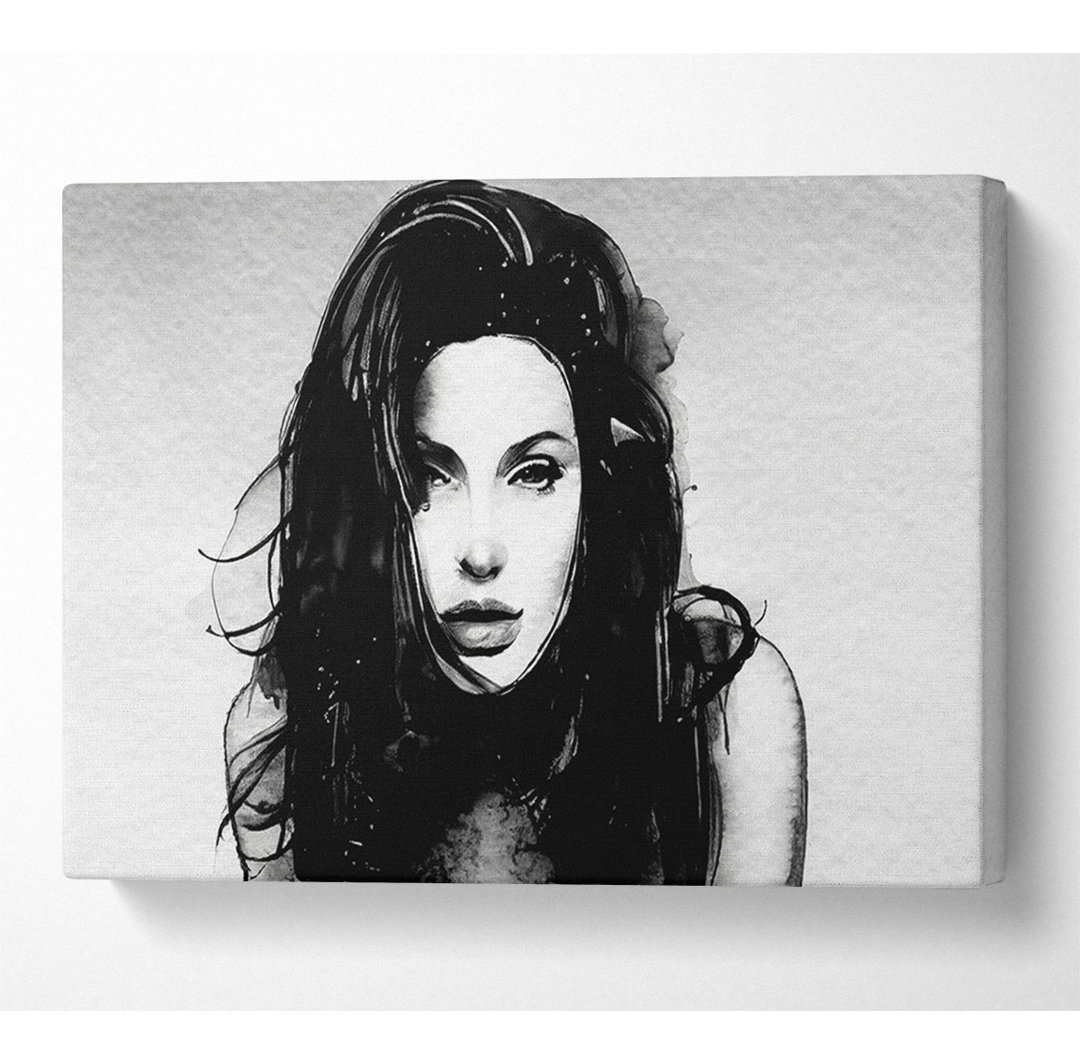 Angelina Jolie Sexy Stare - Kunstdrucke auf Leinwand