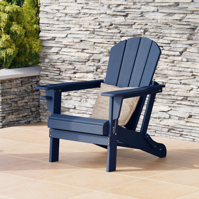 Outdoor Adirondack Chair With Cup Holder
