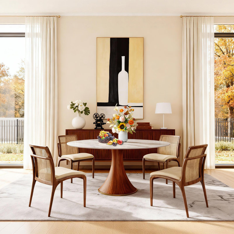 Table de salle à manger Farmhouse, H 29,52 po x L 53,15 po x l 53,15 po, Coloré