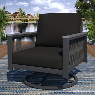 Chaise berçante d'extérieur avec coussin Sunbrella Townsend