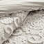 Housse de couette 100% coton taupe avec ornement en chenille ravissante pour grand lit-122455958-122455959