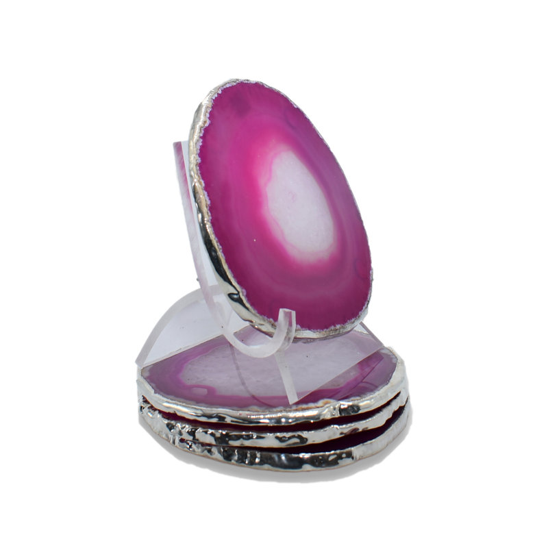 Sous-verre en agate, Rose