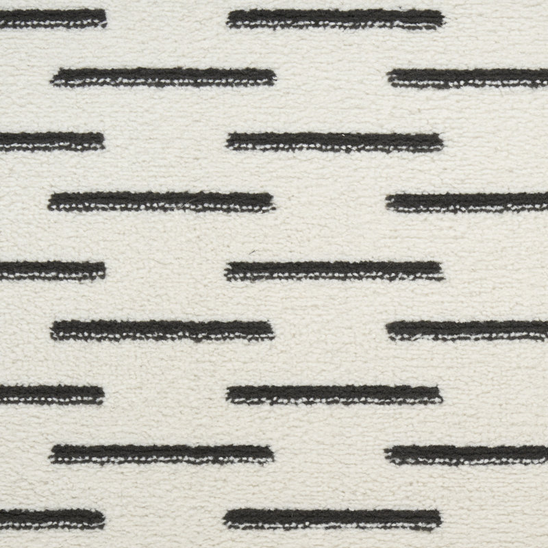 Tapis scandinave noir ivoire Ebern Designs Reimann, Rectangle 4pi x 6 pi